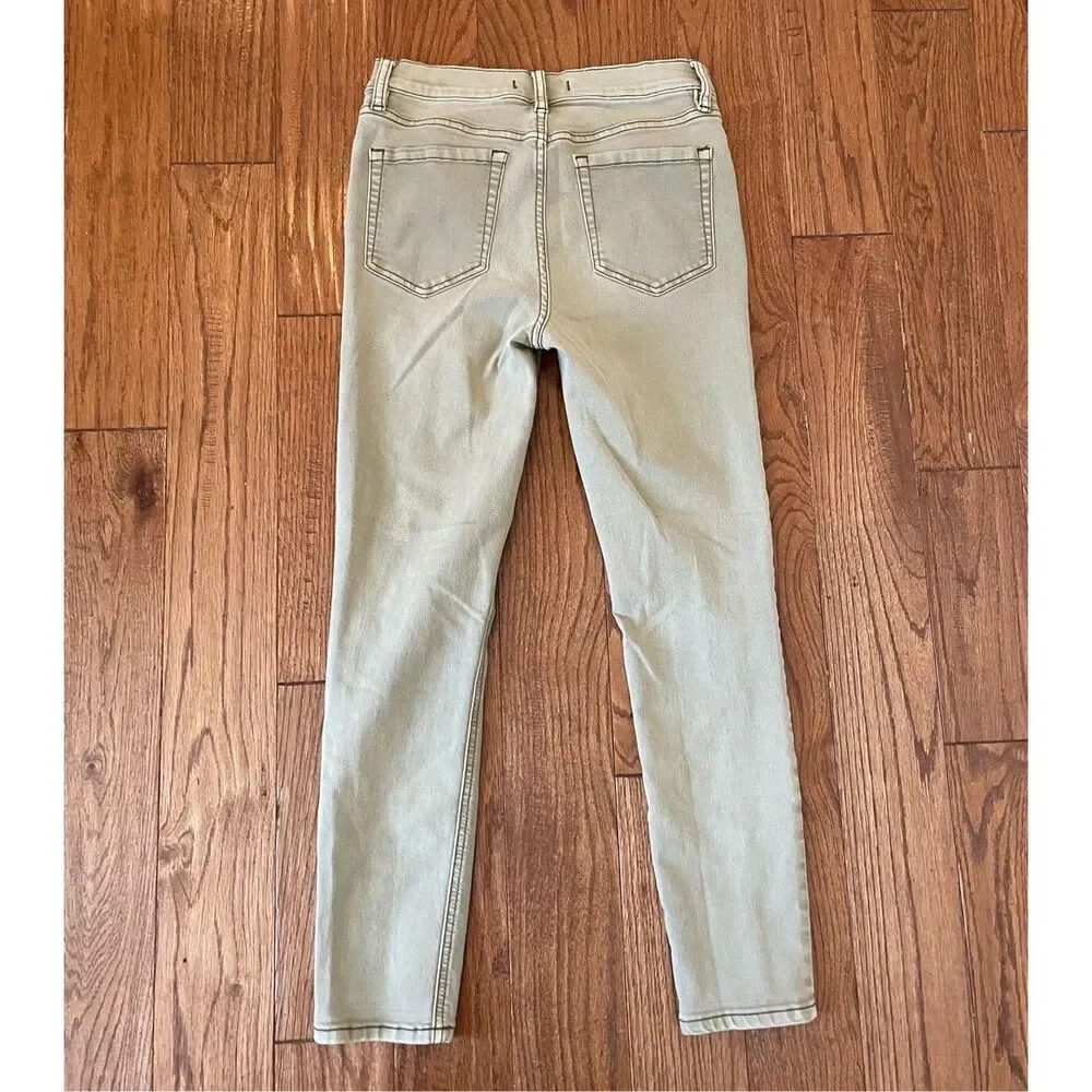 Free people green skinny jeans size 27